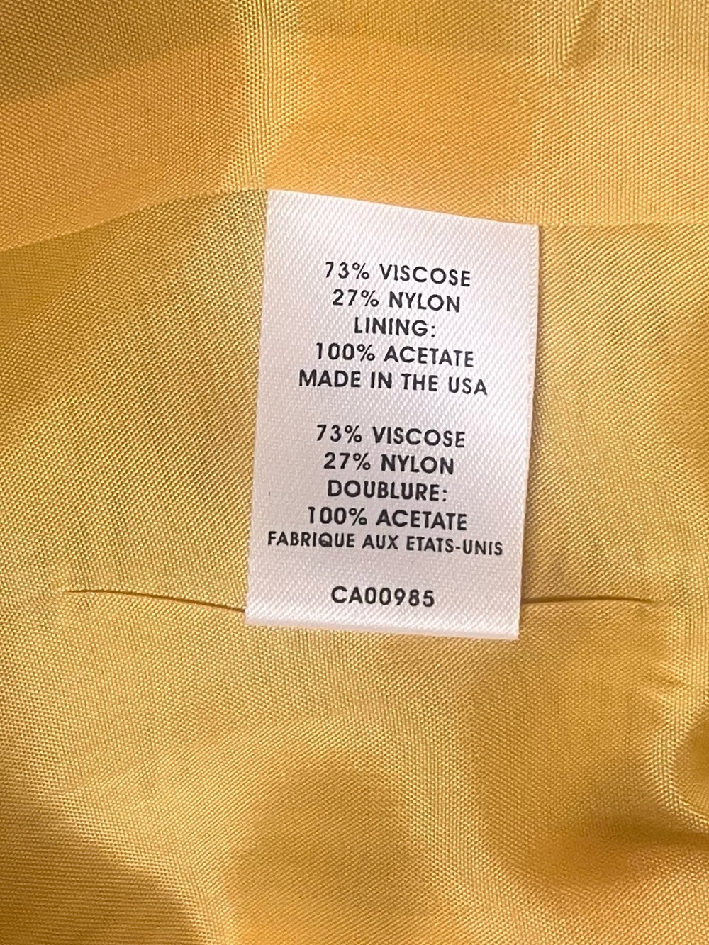 Vintage Nanette Lepore Canary Yellow Lace Lined Dress | Size 6 - Picture 5 of 6